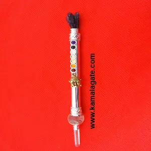 Bastoncini di <span class=keywords><strong>metallo</strong></span> curativi Reiki naturali in pietra Semi-preziosa artigianale Chakra di cristallo angelo legato - Product Image 1