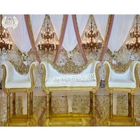 Décoration Walima, mobilier de réception pour la mariée et le marié, canapé de mariage élégant pour la mariée et le marié, canapé de scène de réception de mariage moderne, Royaume-Uni, États-Unis