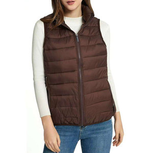 Custom <b>women</b> puffer <b>vest</b> lightweight insulated quilted <b>vest</b> jacket <b>womens</b> winter outerwear supplier - Product Image 3