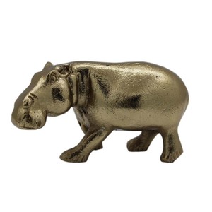 Nouvelle conception Sculptures d'animaux en aluminium Figurines abstraites en laiton fini pour la maison salon décor Sculpture de bureau - Product Image 4