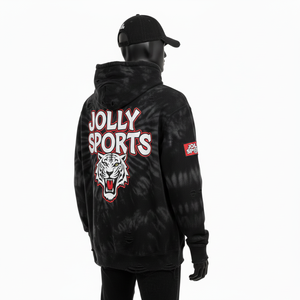 Sudadera con Capucha Básica de Primera Calidad, 320 g/m², Felpa de Algodón Suave, Estilo Desgastado Negro, Logotipo Personalizado Bordado e Impreso - Product Image 2