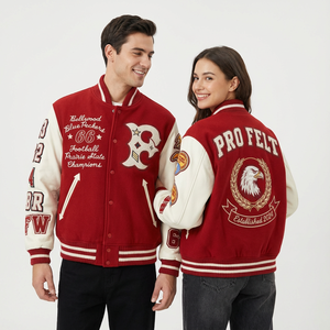 Veste de baseball unisexe en chenille brodée personnalisée, style streetwear, veste universitaire, veste de baseball pour homme - Product Image 6