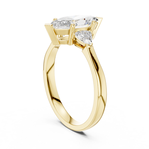 แหวนเพชรทรงมาร์คีส์ เพชรเลี้ยงในห้องปฏิบัติการ ทองคำแท้ 14K/18K น้ำหนักรวม 1.30 กะรัต รับรองโดย IGI สี DEF ความสะอาด VVS ขายดี แหวนแต่งงานสำหรับเจ้าสาว ขายส่ง - Product Image 4
