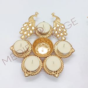 La mejor calidad con forma de pavo real Urli Diya para decoración del hogar, Pooja indio tradicional, Diwali Decor, la empresa de fabricación más grande - Product Image 2