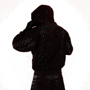 Haute qualité grande taille hommes sweats à capuche sweats à capuche personnalisés coton mélangé polaire vierge fermeture éclair Vintage Double couche - Product Image 6