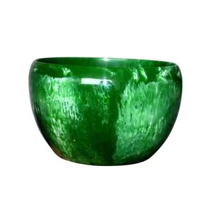 Bol en résine époxy écologique luxueux motifs de couleur abstraits brillants uniques décor de cuisine moderne vaisselle à manger - Product Image 1