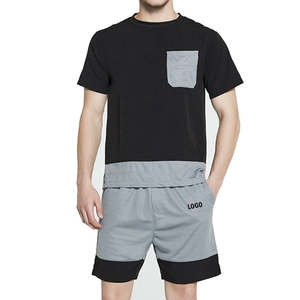 Été 2025 Hommes Twins Set 2 Piece Trending New Cotton/Polyester Brand Clothing 2 Piece Set Short- Sleeve Loose Plain - Product Image 4