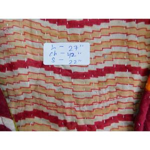 Vintage matelassé coton Kantha pardessus veste femmes hiver respirant tissé fleurs main bloc imprimé fleuri court fête porter - Product Image 6