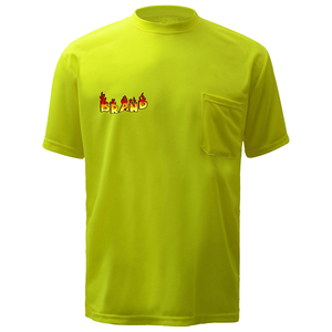 T-shirt respirant de sécurité à manches courtes de construction à haute visibilité personnalisé en gros vêtements de travail haute visibilité t-shirts pour hommes - Product Image 3