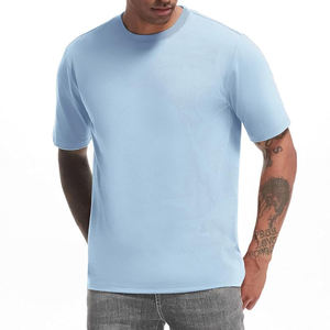 T-Shirt Slim Fit 100% Polyester Personnalisé pour Homme Top Tendance pour Bleu Ciel Respirant Léger 150 Grammes Nouveau Design - Product Image 2