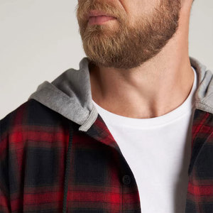 เสื้อมีฮู้ดผ้าสักหลาดสำหรับผู้ชายมีฮู้ดผ้าสักหลาดมีซับในและแฟชั่นสไตล์สตรีทแบบลำลองสำหรับฤดูหนาว - Product Image 4