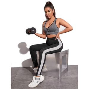 Sujetador deportivo de entrenamiento de Yoga sin costuras para mujer, Tops acanalados de talla grande para ejercicio físico y trotar, ropa deportiva elástica - Product Image 5