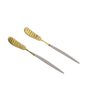 Cuchillo de mantequilla Cuchillos de mantequilla de acero inoxidable Pieza de diseño con cubiertos de uso hecho a mano Cuchillo de mantequilla de latón - Product Image 1