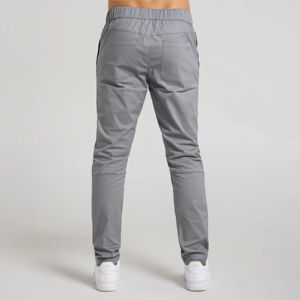Pantaloni da uomo versatili-misura su misura con comodo elastico in vita, tasche funzionali e Design con orlo aperto - Product Image 4