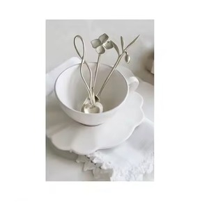 ชุดช้อนกาแฟเครื่องเงินตกแต่งวินเทจช้อนชาสำหรับสะสมหลากหลายสไตล์โบราณ - Product Image 6