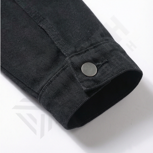 Chaqueta Vaquera de Alta Calidad para Hombre, Cuello Alto, Color Personalizado en la Parte Delantera, Diseño Estampado en Relieve, Lavada, para Otoño e Invierno - Product Image 6