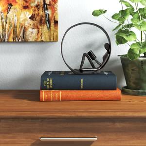 Escultura Decorativa Redonda de Metal Negro para Mesa de Lectura, Objeto Artístico Moderno para Decoración del Hogar, Oficina y Escritorio - Product Image 2