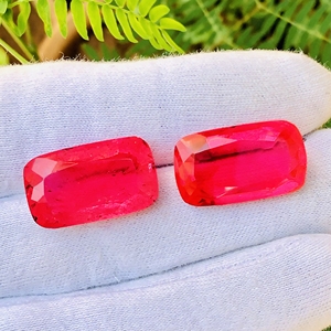 Pierre précieuse en forme de coussin en rubis naturel, pierre taillée en vrac, taille calibrée pour la fabrication de bijoux, teinte claire en rubis - Product Image 6