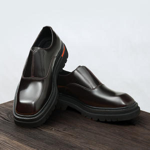 รองเท้าหนังแบบมีแถบยางยืดและส้นรองเท้าทนทานต่อการสึกหรอสำหรับผู้ชาย รองเท้าแบบทางการ - Product Image 4