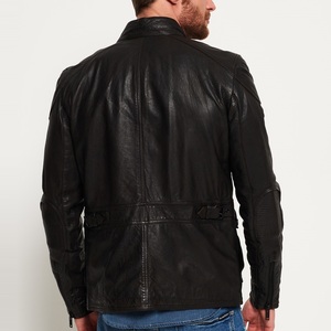 Men's Stylish <b>Slim</b> <b>Fit</b> Hooded Leather <b>Jacket</b> Detachable Hood and Multiple Pockets Plus Size Winter Season <b>jacket</b> for men - Product Image 2