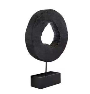 Sculpture fabriquée en métal de bonne qualité FAMILIE Luxues Design Fresh Arrival High Selling Sculptures sur socle en bois Arts modernes - Product Image 5