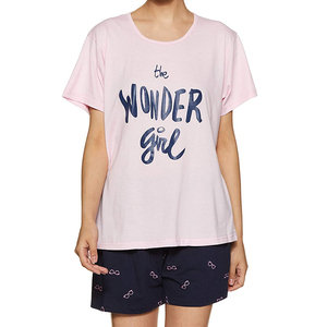 <b>Top</b> Seller Women Twin <b>Sets</b> For Summer Wear 100% Cotton Made Women T-Shirt <b>Shorts</b> <b>Set</b> With OEM Services - Product Image 1