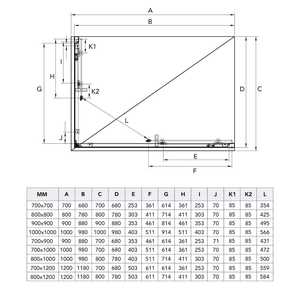 Box Doccia Quadrato Genoa 90x90 con Vetro Temperato Trasparente da 6mm, Apertura a Cerniera, Design Contemporaneo, Facile da Pulire per Bagno - Product Image 5