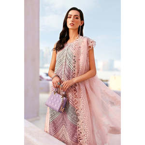 Maria.B. Colección de Lujo para Eid 2026 D-2612-B TC-1532 Algodón Pakistaní Estampado Digital Floral Melocotón Sin Arrugas - Product Image 4