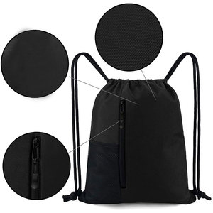 2025 Wholesale Custom Logo Printed <b>Training</b> Drawstring <b>Backpack</b> Waterproof Polyester Gym Sack Cotton Lining Apparel - Product Image 4