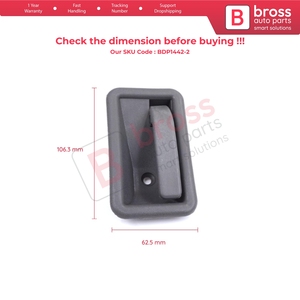 BDP1442-2 Front or Rear Right Interior <b>Door</b> <b>Handle</b> Opener Gray for 19 Phase 2 1992-2000 Clio MK1 1990-1999 7700813586 - Product Image 5