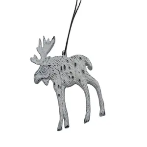 Mua Lấp Lánh Moose Giáng Sinh Sterling Trắng Thiết Kế Quyến Rũ Treo Đúc Nhôm Trong Hoàn Thành Cho Trang Trí Nội Thất