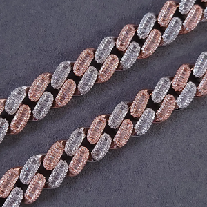 14MM 2 Tons Miami Cuban Link Chaîne Collier Et Bracelet Or Et Argent Hip Hop Rappeur Bracelet Cubain - Product Image 2