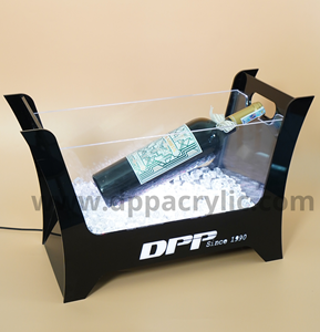 Support à vin en plastique transparent DDP pour la maison, meuble de salle à manger, porte-bouteilles - Product Image 2
