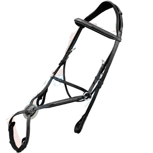 Bride de cheval en cristal à vendre Bride de cheval sur mesure avec muserolle et bandeau rembourrés doux - Product Image 5