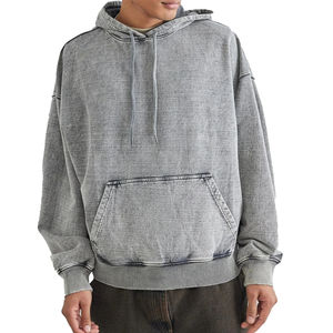 Sweat-shirts à capuche pour hommes, nouvelle mode, effet délavé, qualité supérieure, 100% coton respirant, écologiques, personnalisables (logo/couleurs), tendance, prix OEM compétitif - Product Image 1