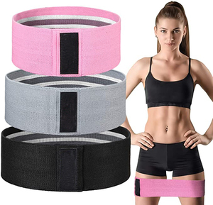 Conjunto de bandas de ejercicio de resistencia engrosada para mujer, bandas de botín de entrenamiento antideslizantes para piernas, Círculo de cadera, bucle de glúteos - Product Image 2