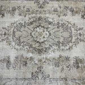 Tapis turc 3,4 x 6,8 pieds, tapis d'appoint vintage, tapis oriental en laine gris et noir - Product Image 5