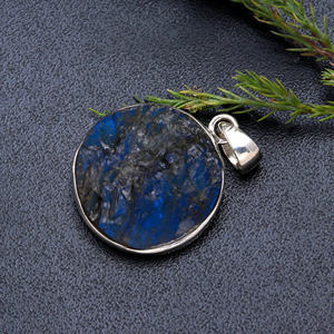 Collier pendentif en labradorite, magnifique pierre précieuse, bijoux en argent, pendentif en pierre précieuse, pendentif porte-bonheur, 925 argent massif, naturel, de bonne qualité - Product Image 4