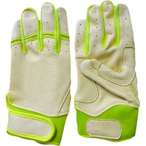 Hot Sale Adult Professional Baseball <b>Batting</b> Gloves Custom Logo Genuine Leather Palm Eco-Friendly Durable Customizable Sports - Product Image 5