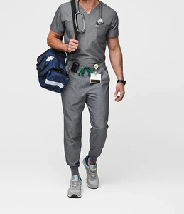 Costume de gommage en sergé de haute qualité uniforme médical classique pour les infirmières ensemble de gommages en gros coton Polyester Spandex haut confort - Product Image 3