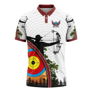 Hauts en coton confortables t-shirts imprimer tir à l'arc t-shirts pour hommes chasse graphique Streetwear chemise de tir à l'arc à manches courtes - Product Image 1