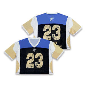 Jersey de Fútbol Americano Personalizado de Fábrica, Transpirable, Talla Grande, Malla 100% Poliéster Elástico, Impresión por Transferencia de Calor, Jersey para Fanáticos - Product Image 5