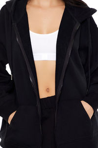 <b>Women's</b> Streetwear Hoodie 100% Cotton French Terry Logo Cross Print Autumn Zipper-Up Style Winter Wear Zipper Hoodies - Product Image 4