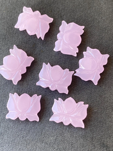 Lavender Chalcedony Hand Carved <b>Beads</b> Lotus Shape <b>Beads</b> for Jewellery Making Charm <b>Beads</b> for <b>Bracelet</b> Necklace - Product Image 3