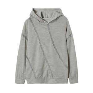 Ensemble de sweat à capuche court d'hiver Urban 2025 pour femmes Impression numérique brodée et teinte en plaine avec logo personnalisé OEM - Product Image 3