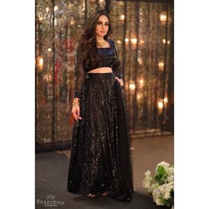Designer Lehenga Choli pour la fête Wear Heavy Sequins Work All Over pour les vêtements indiens et pakistanais - Product Image 5