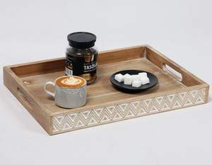 Bandeja para servir alimentos con impresión de madera y esmalte única Bandeja de impresión adhesiva esmaltada Hogar y utensilios de cocina y uso al mejor precio - Product Image 2