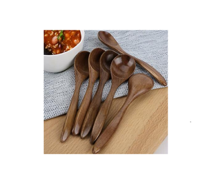 ทัพพีซุปทำจากไม้ทัพพีตักซุปทัพพีเสิร์ฟอุปกรณ์ในครัวทำซุปโลหะขัดเงาสินค้าขายดี - Product Image 6