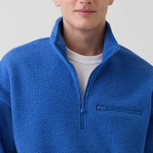Sudadera Cómoda para Hombre en Material Sherpa / Cuello Alto con Cierre y Bolsillo Frontal con Cierre para un Diseño Urbano Moderno para Pedidos al por Mayor - Product Image 2