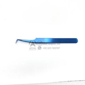 Pincettes d'extension de cils en acier inoxydable incurvées en J personnalisables Blue Plasma Pince à épiler de haute qualité en acier inoxydable durable - Product Image 4